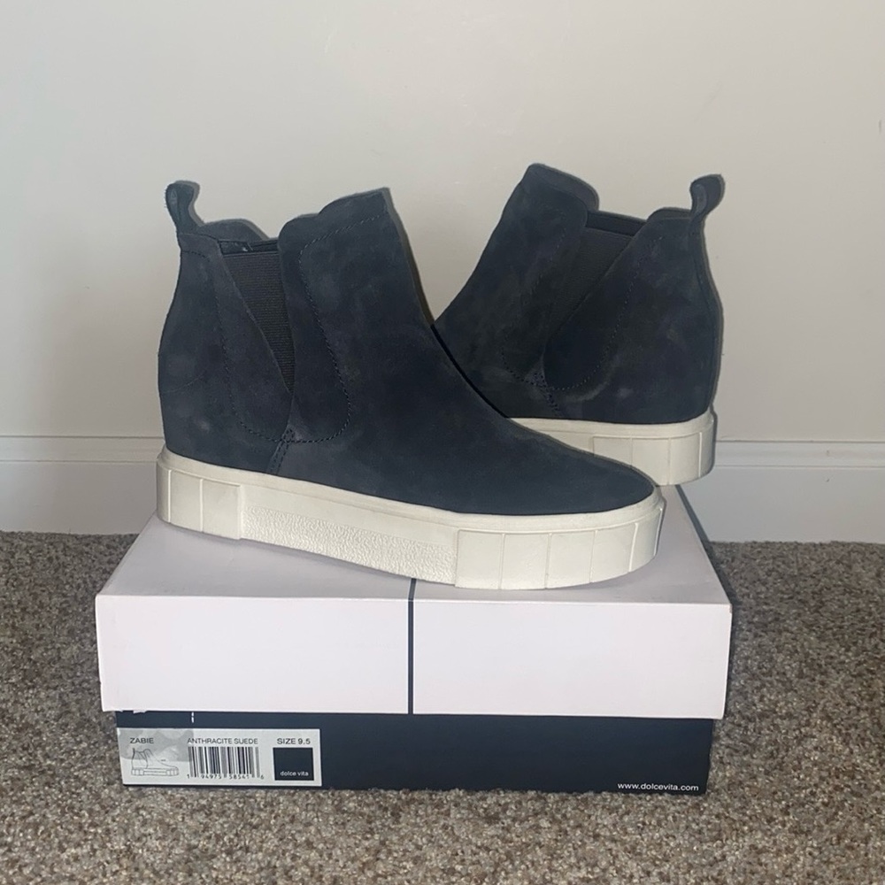 Dolce Vita Suede Boots -Zabie in Anthracite Size 9.5 - Picture 3 of 5